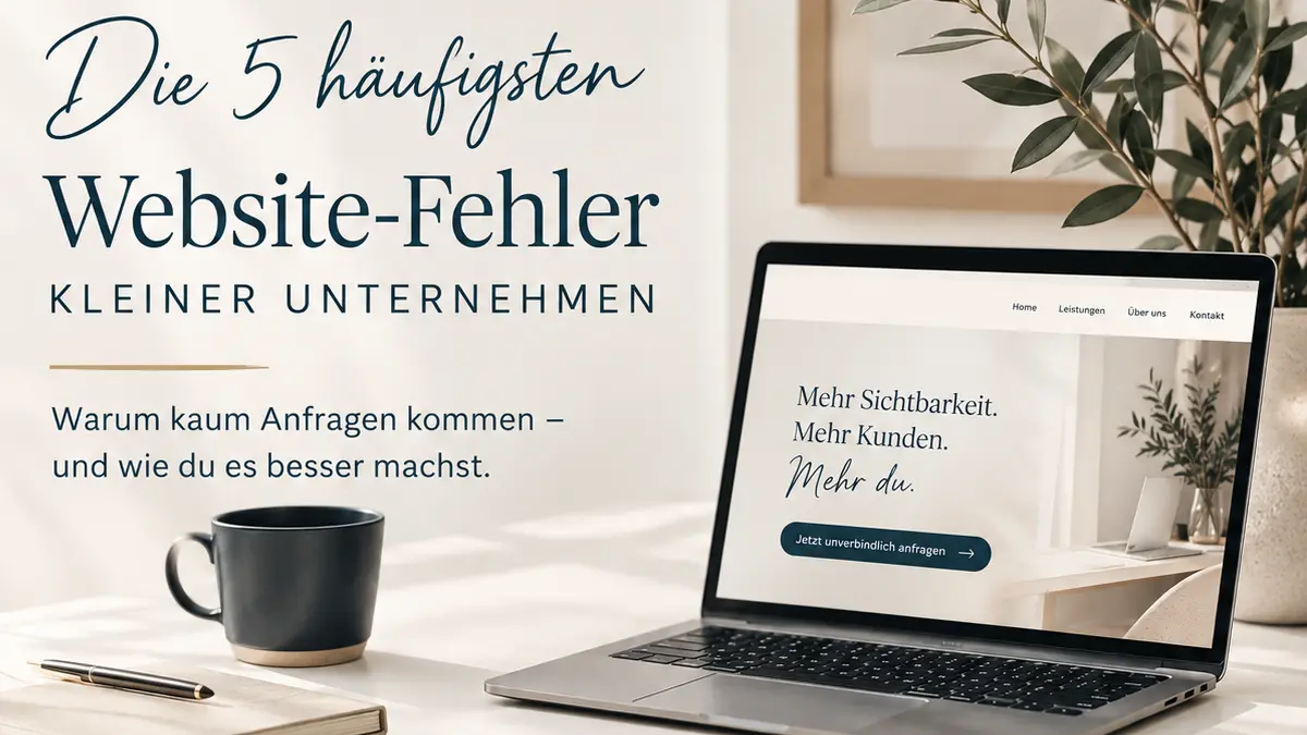 Die 5 häufigsten Website-Fehler kleiner Unternehmen im Überblick